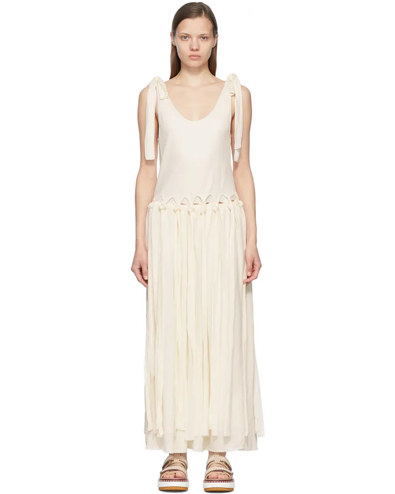 Chloé Off-White Viscose Maxi Dress 107