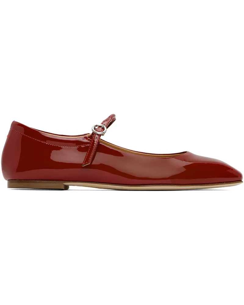 aeyde Red Uma Ballerina Flats Cranberry