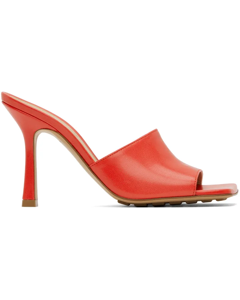 Bottega Veneta Red Stretch Heeled Mule 6597