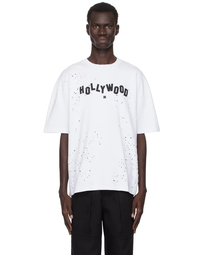 Amiri White 'Hollywood' Shotgun T-shirt White