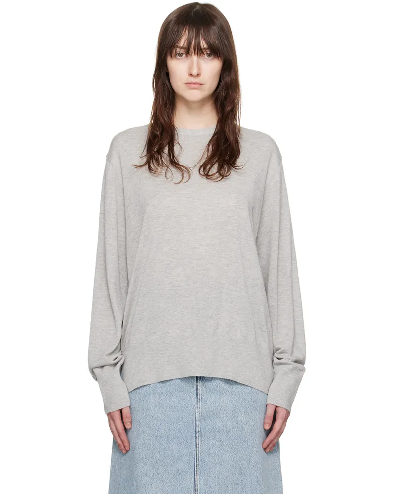 Totême Gray Crewneck Sweater 074