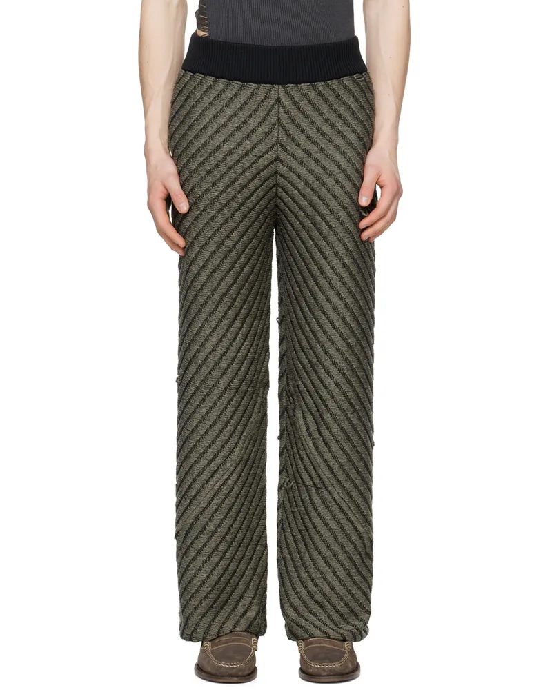 Isa Boulder SSENSE Exclusive Khaki Trousers Smoke