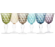 Multicolor Blocks Wine Glass Set