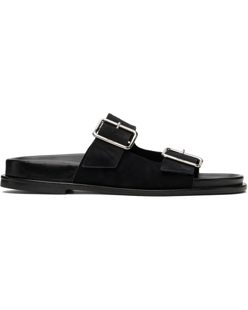 aeyde Black Meena Leather Sandals Black
