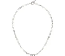 White & Silver #9705 Necklace