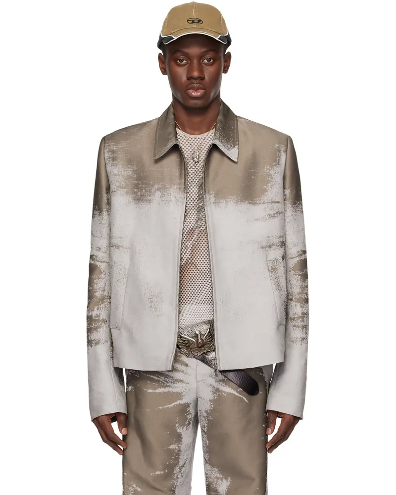Diesel Gray & Khaki J-Pylon Jacket 9dba