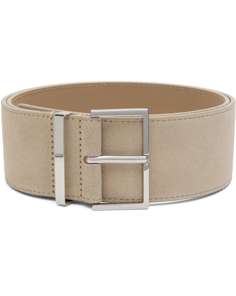 FRANKIE Shop Gray Evro Suede Leather Belt 109