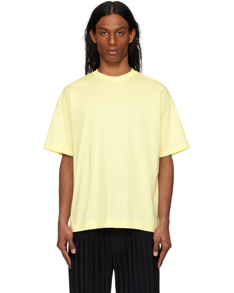 Issey Miyake Yellow Windswept Plaid T-shirt 52-yellow