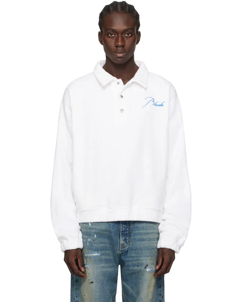RHUDE White Rugby Polo White