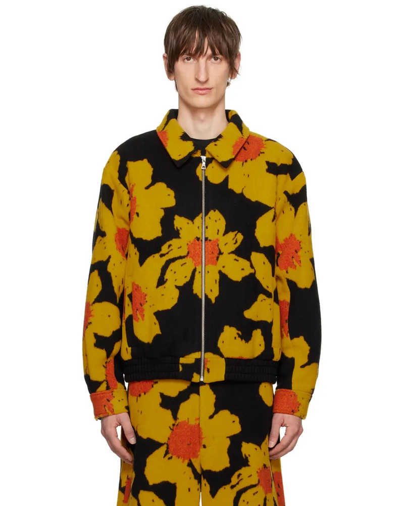 The Elder Statesman Black & Yellow Senna Jacket C913