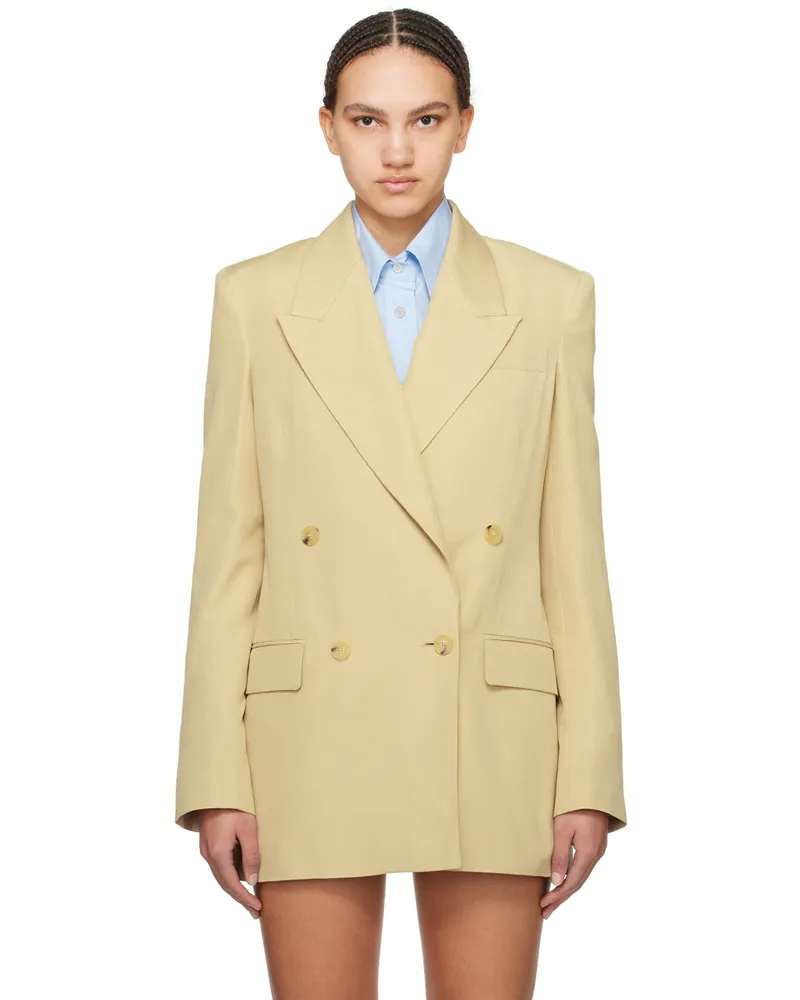 Stella McCartney Beige Double-Breasted Blazer 2600