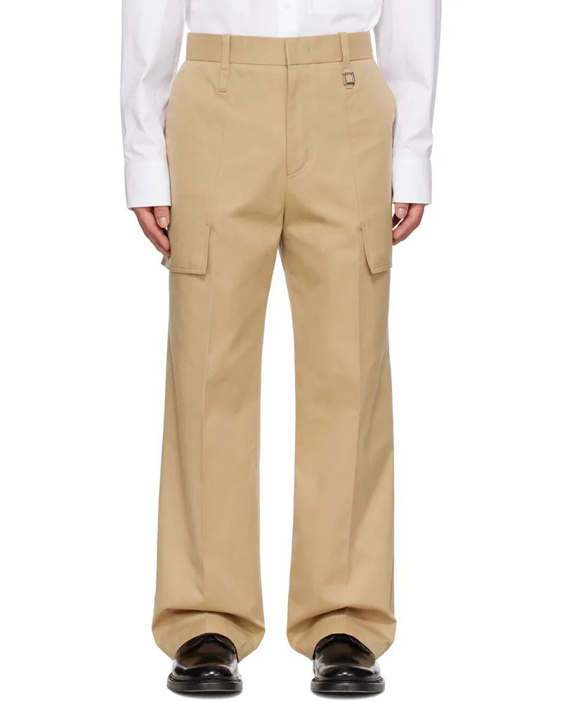Wooyoungmi Beige Flap Pocket Cargo Pants Beige