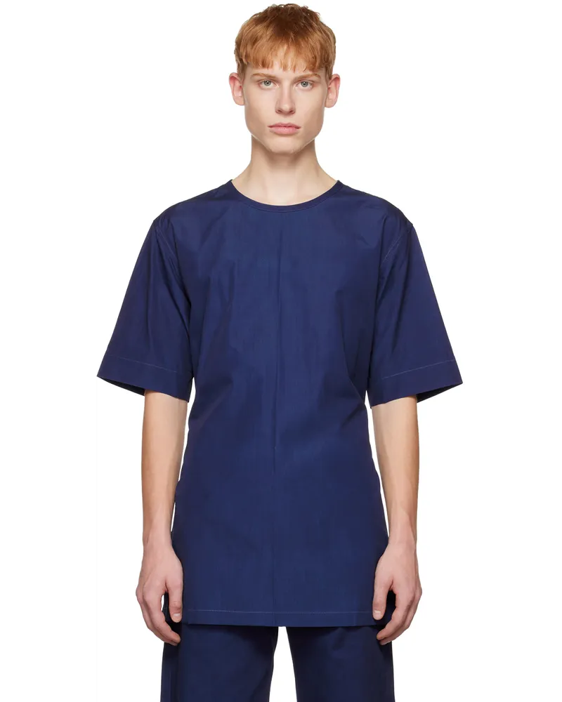 Rier SSENSE Exclusive Indigo Open Back T-Shirt Indigo