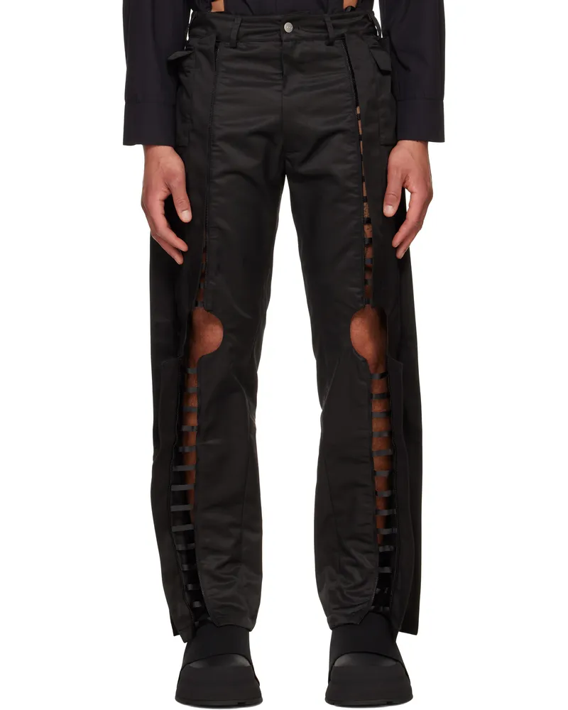 Olly Shinder Black Tab Trousers Black