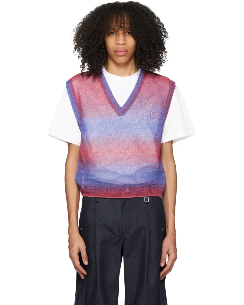 Wooyoungmi Pink & Purple Gradient Stripe Vest Pink