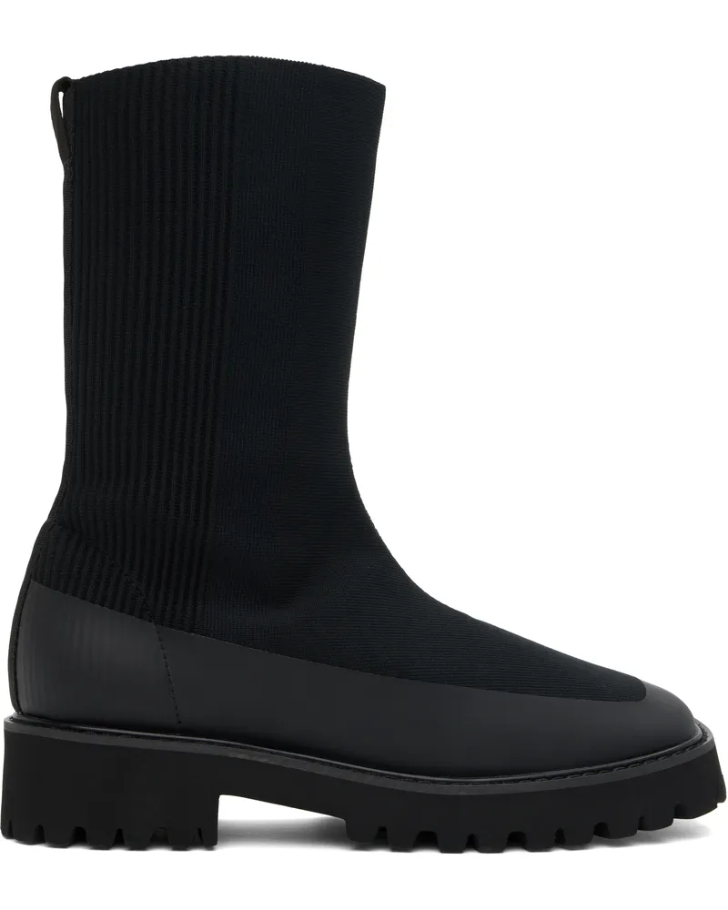 Issey Miyake Black Easy Knit Boots 15