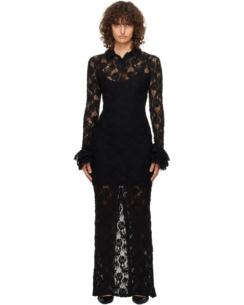 MSGM Black Lace Maxi Dress 99