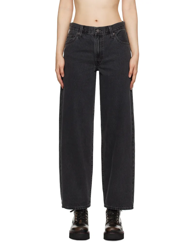 Levi's Black Baggy Dad Jeans Boot