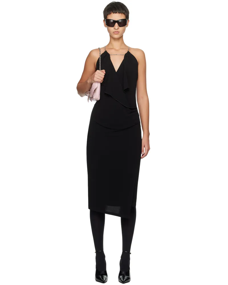 Givenchy Black Chain Midi Dress 001-black