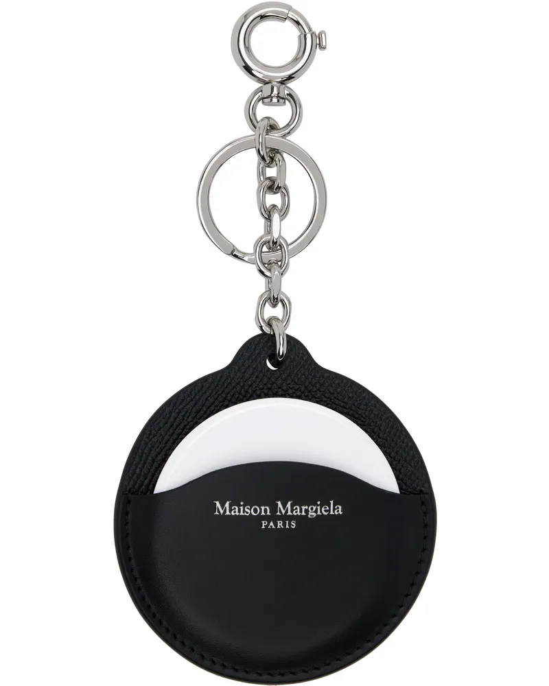 Maison Margiela Black Logo Mirror Keychain T8013
