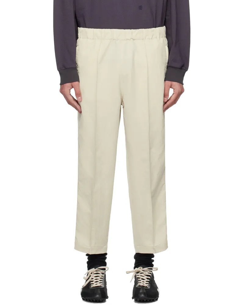 nanamica Beige Cropped Trousers Dry