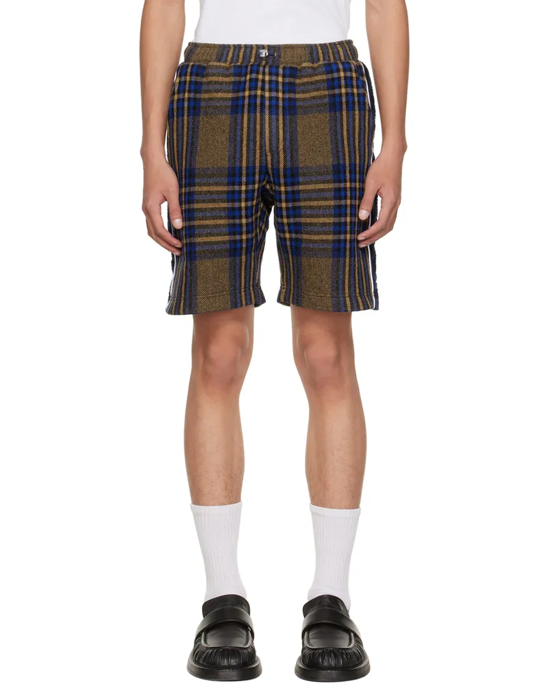 AHLUWALIA Blue Troy Shorts Blue