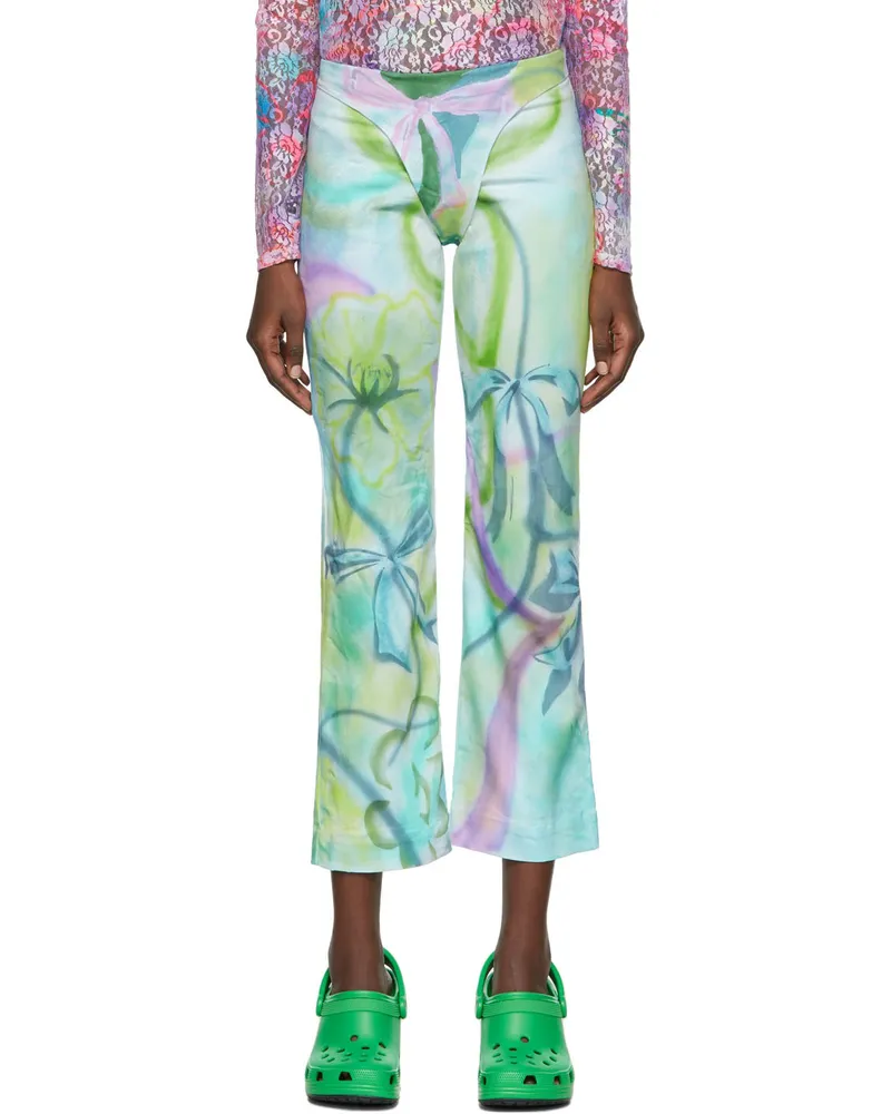 Collina Strada Blue Cotton Trousers Blue