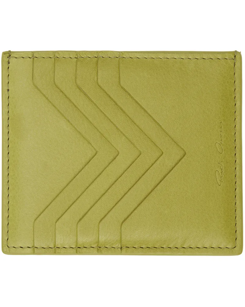 Rick Owens Green Square Card Holder Acid