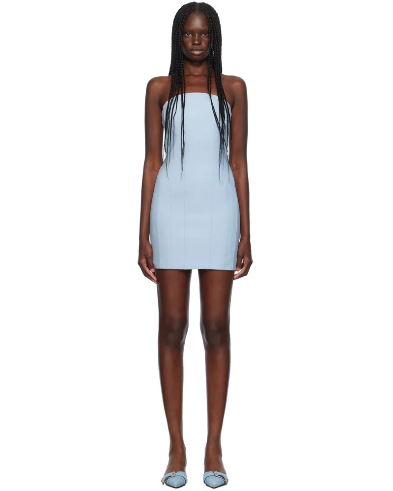 Amiri Blue Bustier Minidress Cerulean