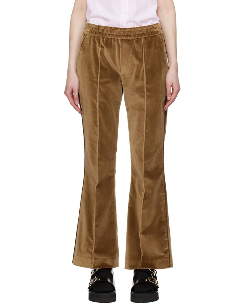 Ernest W. Baker Tan Flare Trousers Camel