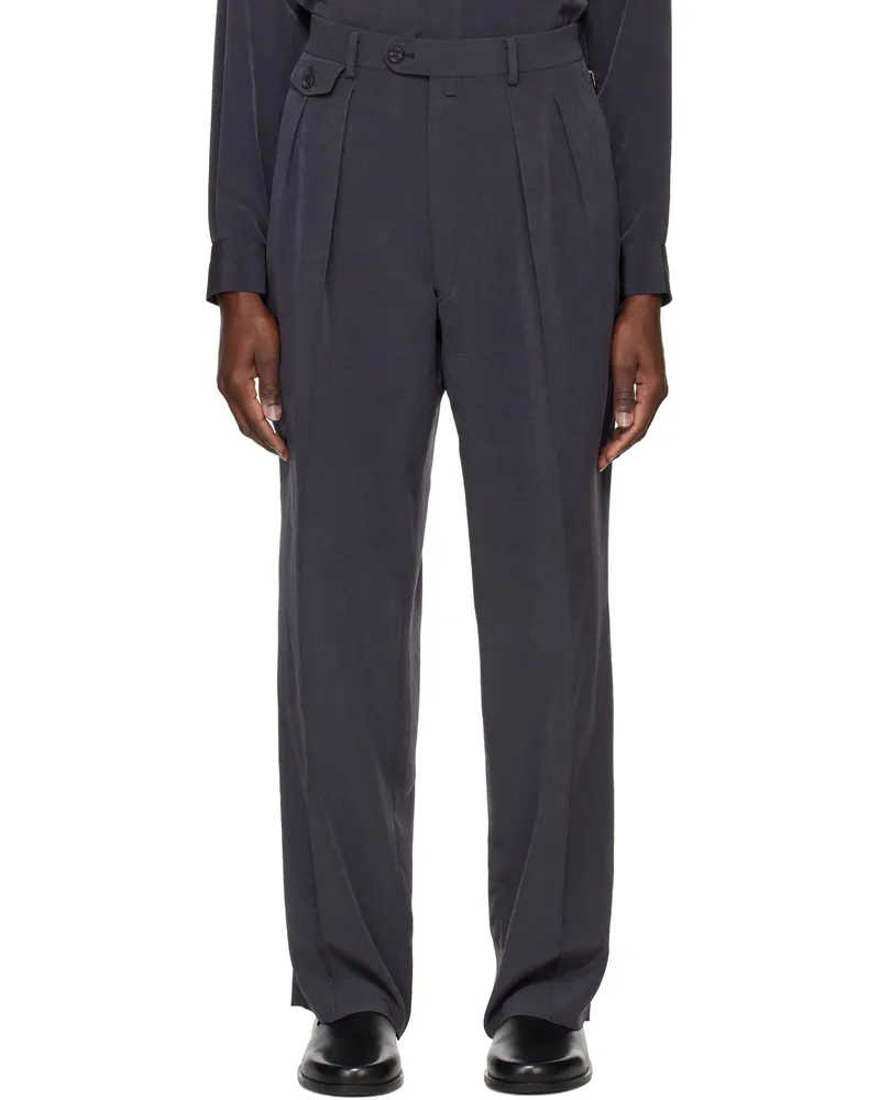 RAINMAKER KYOTO Gray Wide Trousers Charcoal