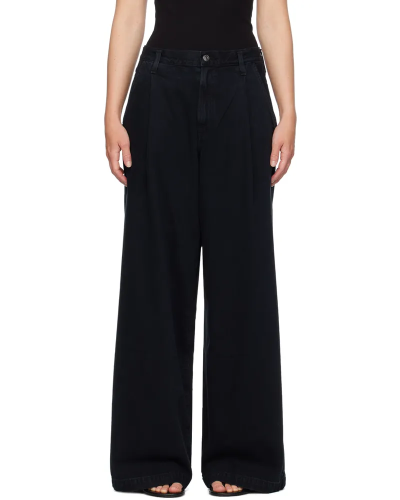 AGOLDE Black Ellis Jeans Crushed