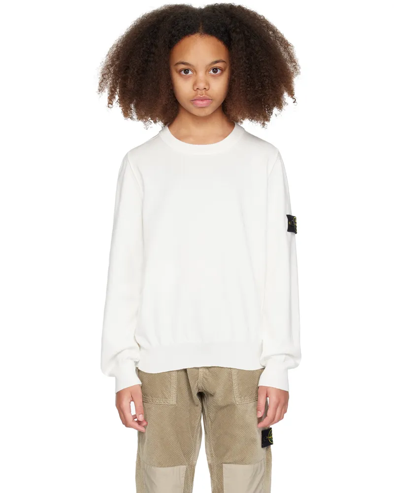 Stone Island Kids White Patch Sweater V0001