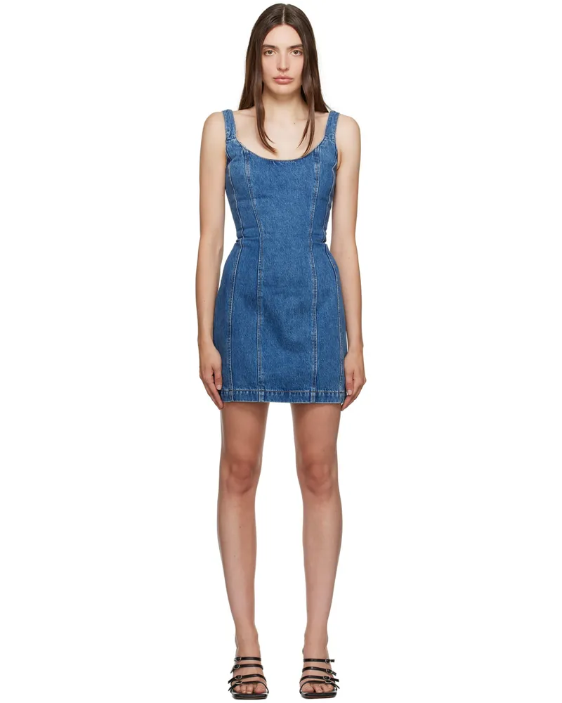 ksubi Blue Pinnie Denim Minidress Denim
