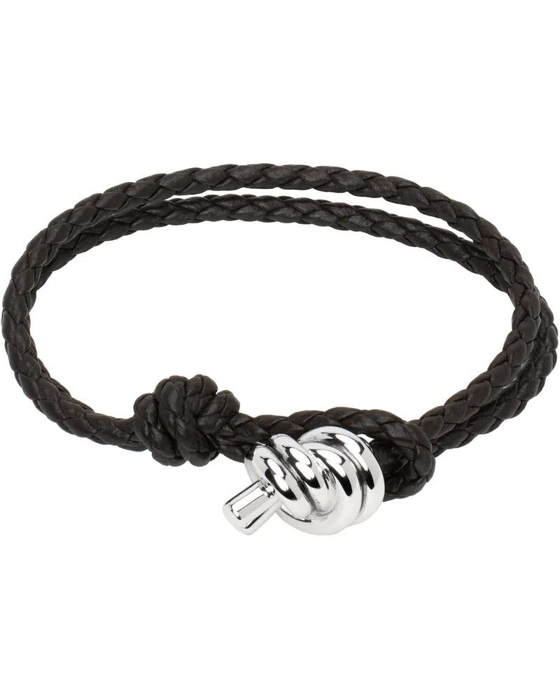 Bottega Veneta Brown Knot Leather Bracelet 1139