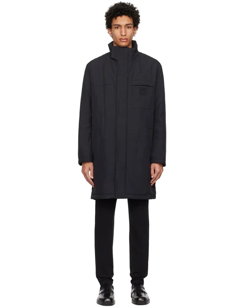 HUGO BOSS Black Stacked Coat Black
