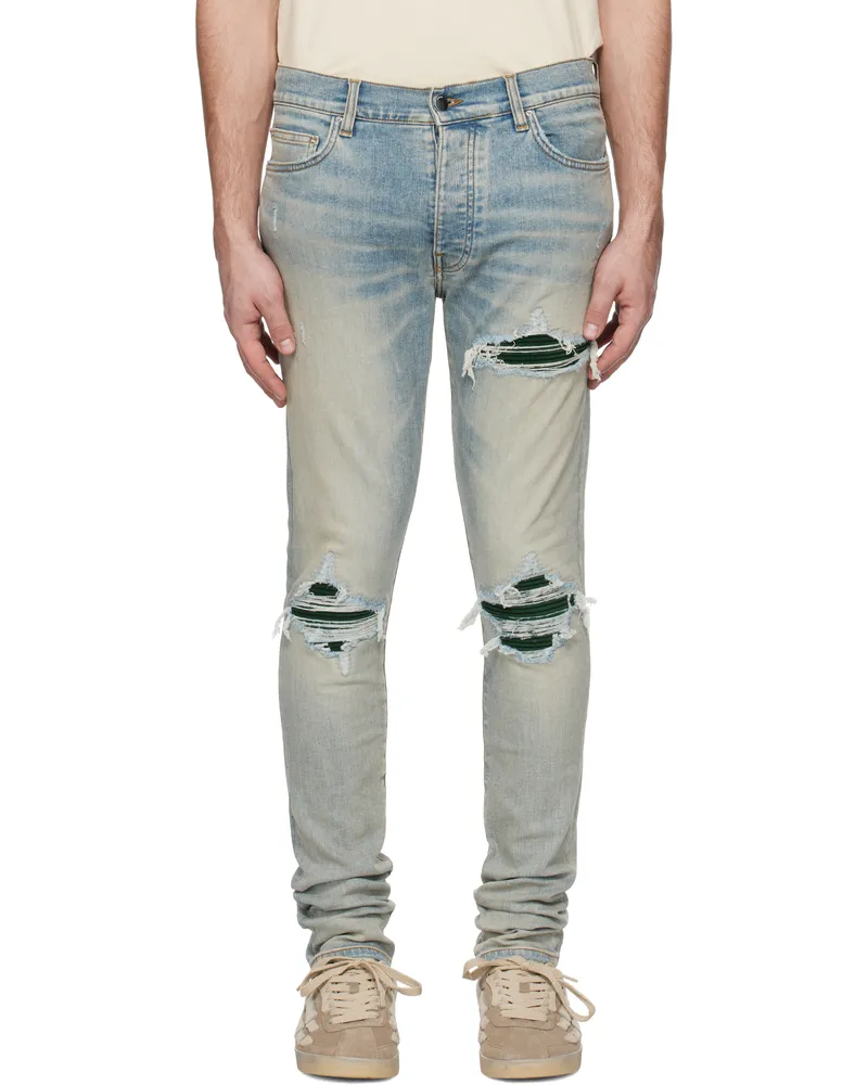 Amiri Blue Suede MX1 Jeans Antique