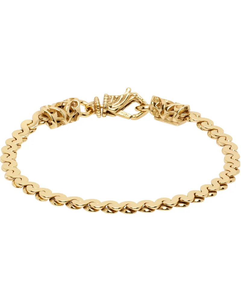 Emanuele Bicocchi Gold Infinity Loop S-Link Bracelet Gold