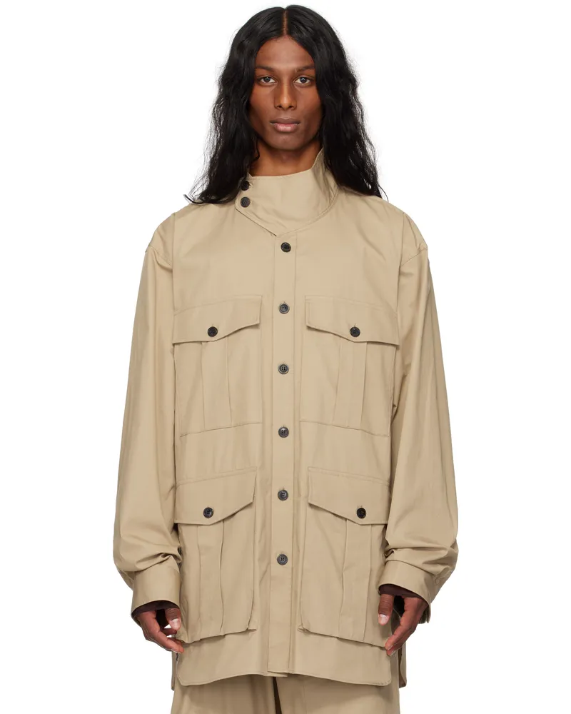 Dries van Noten Beige Twill Overshirt 103