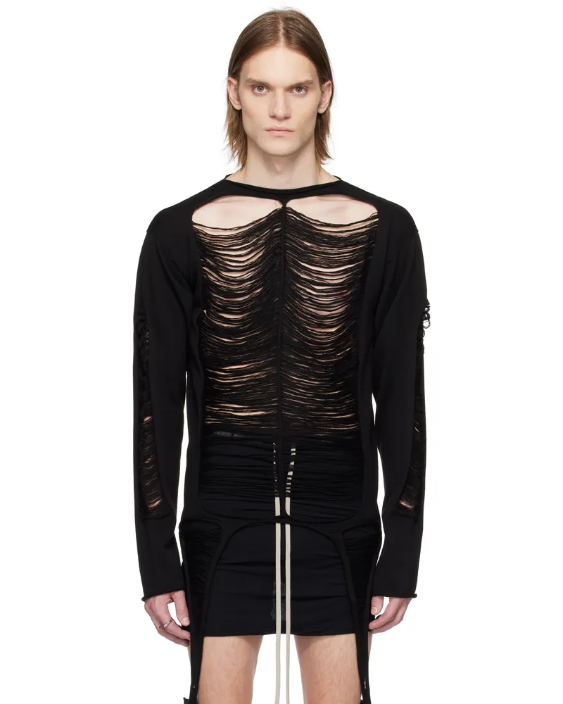 Rick Owens Black Hollywood LS Sweater 09
