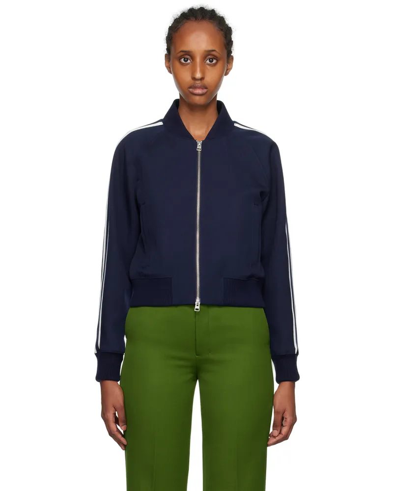 AMI Paris Navy Zip Bomber Jacket 491