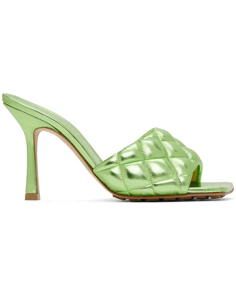 Bottega Veneta Green Padded Heeled Sandals 3505