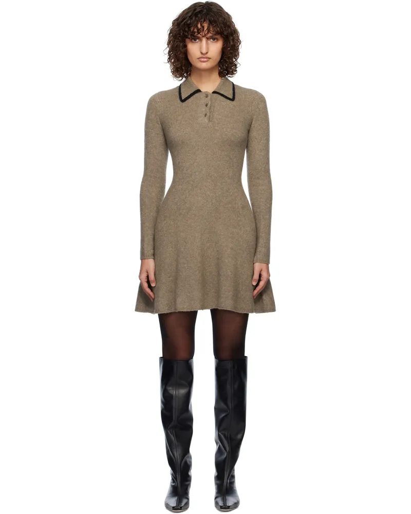 STAUD Taupe Dujour Minidress Msbk