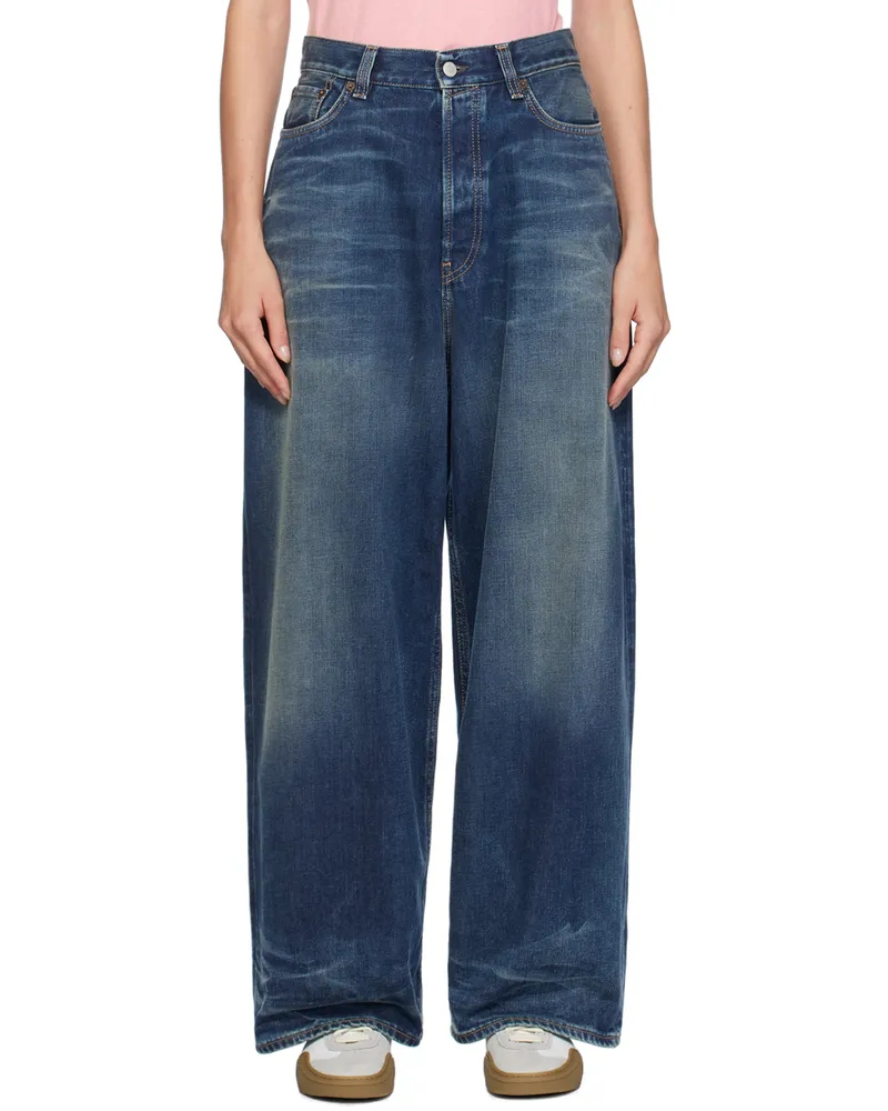 Acne Studios Blue Super Baggy 2023F Jeans Mid