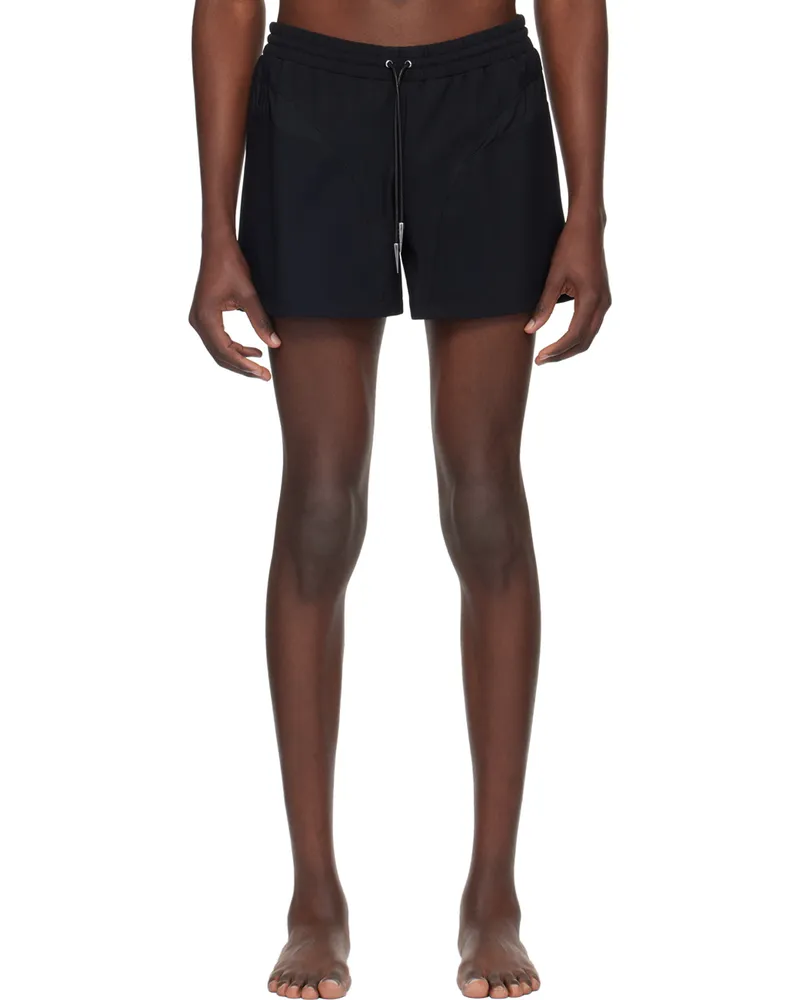 Thierry Mugler Black Paneled Swim Shorts Black