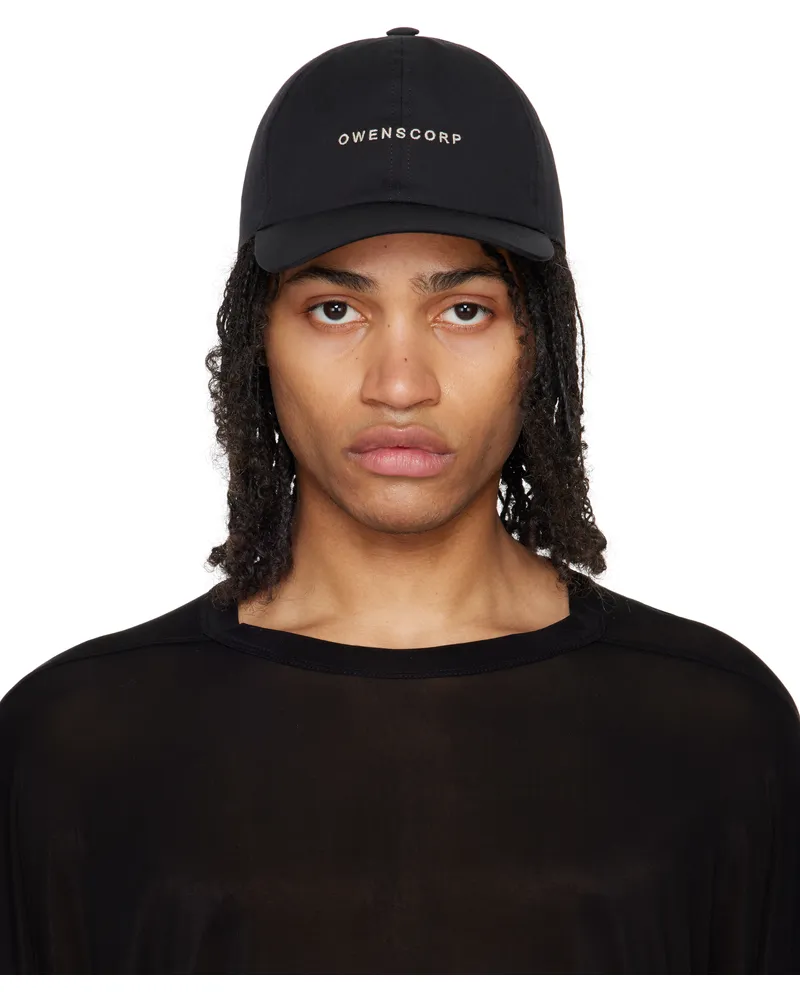 Rick Owens Black Hollywood Baseball Cap 0908