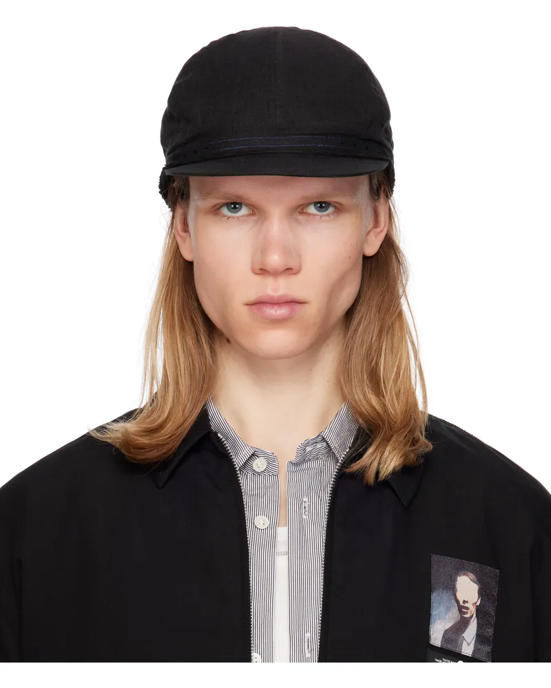 Undercover Black Linen Cap Black