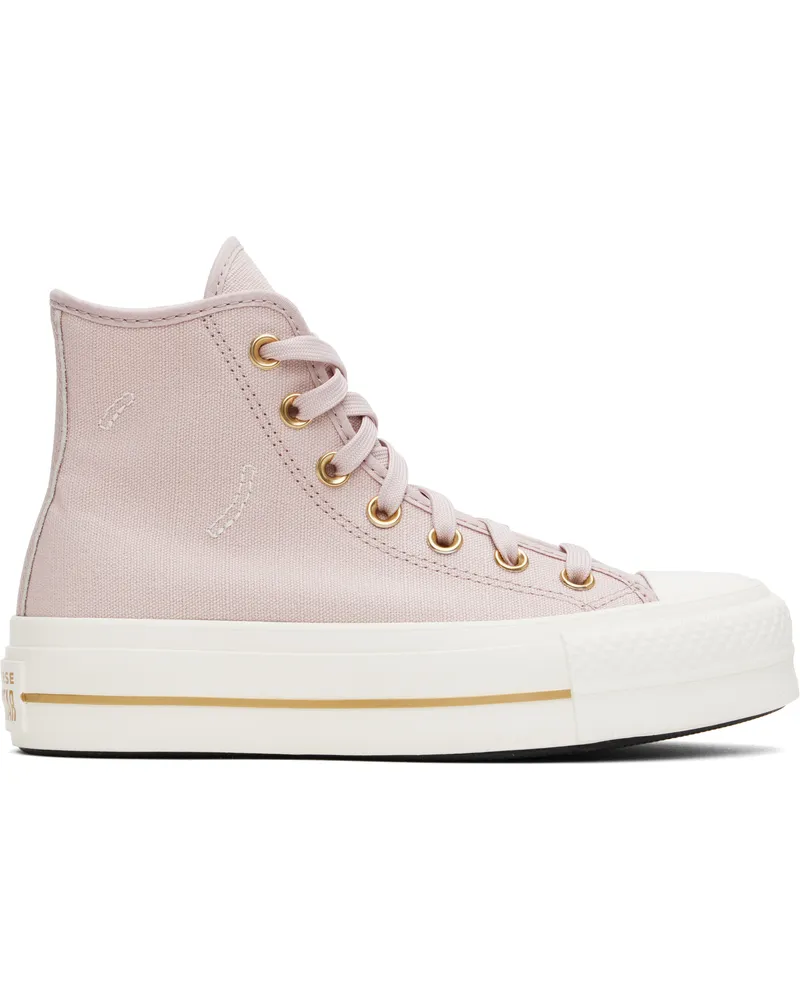 Converse Pink Chuck Taylor All Star Lift Platform Tailored Lines High Top Sneakers F