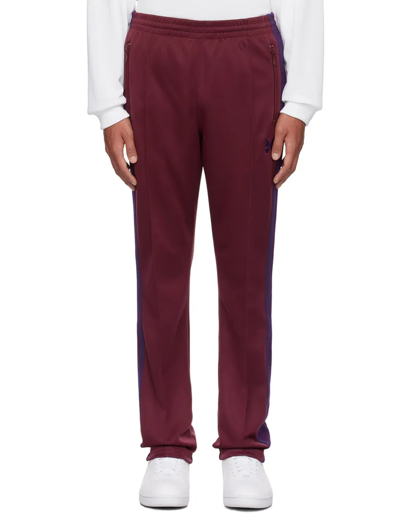 NEEDLES Burgundy Drawstring Track Pants B-wine