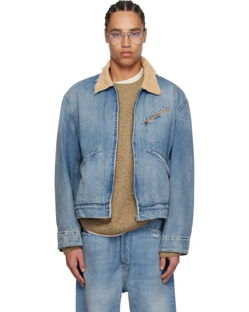 Maison Margiela Blue Sports Denim Jacket 961